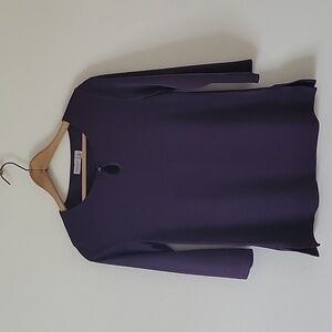 Chico's Easywear Plum 3/4 Sleeve Knit Tee Size Small